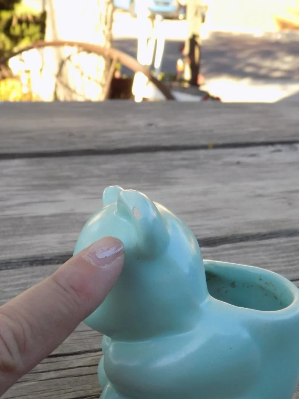 Bear Couple Matching Sm Planter Succulent Babies Room Decor, HAVE CHIPS *
